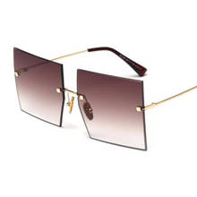 2020 Popular Big Square Sunglasses Women Vintage Shades Famous Brand Designer Transparent Red Glasses Elegant Eyewear 2024 - buy cheap