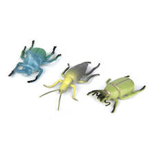 Realistic Plastic Insect Animals 12 Pieces Beetle Model Toy Fake Birds Garden Props Joke Prank Gifts 2024 - buy cheap