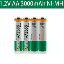 AA 3000 1,2 V качественная аккумуляторная батарея AA 3000mAh Ni-MH 1,2 V перезаряжаемая батарея 2A 3000 +бесплатная доставка 2024 - купить недорого