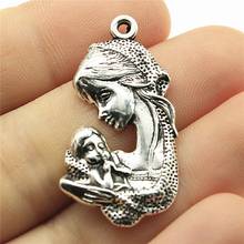 WYSIWYG 3pcs 37x20mm Mother Child Charm Pendants For Jewelry Making Mom And Child Pendants Charm Mom And Baby 2024 - buy cheap
