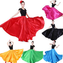 10 видов цветов юбки фламенко для женщин, испанский танец, цыганский живот, хор, для взрослых, сценическое выступление, женское платье для кор... 2024 - купить недорого