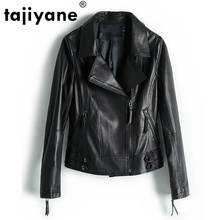 Женская куртка из натуральной кожи Tajiyane, мотоциклетная куртка из овечьей кожи, женская одежда, демисезонные пальто и куртки WPY828 2024 - купить недорого
