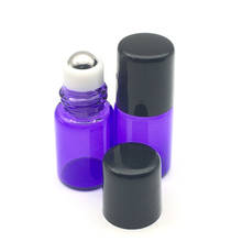 100 Uds 2ml aceite esencial Roll On botella de Perfume de vidrio vacío colorido 2cc recipiente de muestra de rodillo recargable 2024 - compra barato