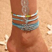 Bohemian Starfish Beads Stone Anklets for Women BOHO Gold Silver Color Chain Bracelet on Leg Beach Ankle Jewelry NEW Gifts 2024 - buy cheap
