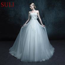ZXB3 SuLi A line Sexy Sweetheart Sleeveless Wedding Dress Chapel Train Wedding Gowns 2024 - buy cheap
