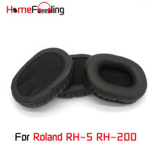 Homefeeling-almohadillas para los oídos, almohadillas redondas universales de cuero, Para Roland RH-5, RH5, RH200 2024 - compra barato