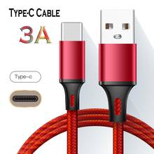 Cable de nailon tipo C para móvil, Cable de carga rápida 3A Microusb, tipo c, para Xiaomi MI 8 9, 1,2 m 2024 - compra barato