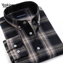 Men's Business Casual Plaid Shirt 100% Cotton Stylish High Quality Office Formal Long Sleeve Shirt Large Size 7XL 8XL 9XL 10XL 2024 - buy cheap