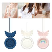 Portable Cute Angel Wing Neck Hanging Fan Travel Personal Air Cooling Appliances Home Office Mini Electric Fan 3 Colors 2024 - buy cheap