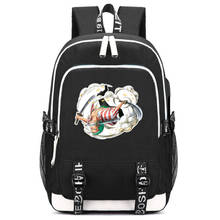 Anime One Piece Print Cartoon Bookbag Canvas School Bags for Teenage Girls Roronoa Zoro USB Laptop Backpack Men Travel Bagpack 2024 - buy cheap