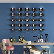 Wall Mounted Metal Wine Rack Long Stem Glass Holder Wine Bottle Display Storage 2024 - buy cheap