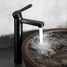 Basin Faucet Sink Faucet Cold & Hot Bathroom Faucet Brass Material Black Oil Mixer Tap Brass Single Hole Mixer Deck Mounted Taps 2024 - buy cheap