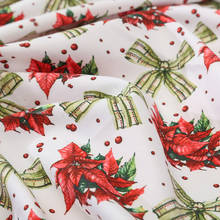 Tablecloth Materials Santa Claus Fabric Christmas Delicate Polyester Printed Fabric Xmas Decorative Cloth TJ1345 2024 - buy cheap