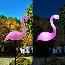 Luz solar de led flamingo para gramado, lâmpada de energia solar para jardim, gramado, jardim, caminho de corredor, paisagem, à prova d'água, lâmpada de iluminação noturna 2024 - compre barato