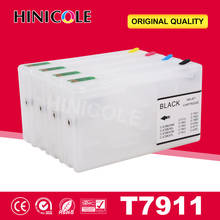 Hinicool-cartucho de tinta rellenable WorkForce Pro, WF-4630DWF, 4640, DTWF, 5110DW, 5190DW, para Epson T7911 2024 - compra barato