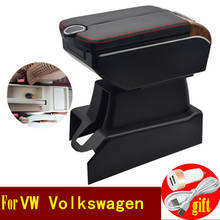 For VW Volkswagen CC Passat B5 armrest box Double doors open 7USB Centre Console Storage Box Arm Rest 2024 - buy cheap