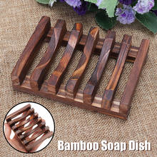 Saboneteira de madeira de bambu, suporte para sabonete, prateleira para sabonete, recipiente para banheiro, 1 conjunto 2024 - compre barato