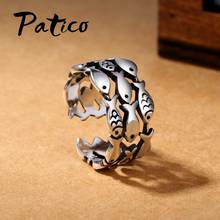 Vintage Women 925 Sterling Silver Fish Rings Party Christmas Gifts Adjustable Open Ring Fashion Accessory Bijoux Jewelry 2024 - buy cheap