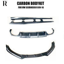 Carbon Fiber Bodykit Front Lip Rear Diffuser Side Skirt for Scirocco R R20 Bumper 2009 - 2014 2024 - buy cheap