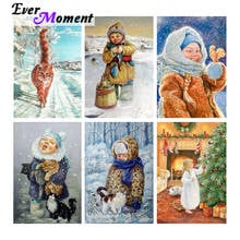 Ever Moment-pintura de diamante cuadrado completa, cuentas de resina hechas a mano, decoración bordada, mosaico de invierno para niños, pantalla de diamante ASF2282 2024 - compra barato