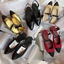 Zapatos de piel auténtica para mujer, sandalias clásicas de marca, de diseñador de lujo, de buena calidad, talla 34-40, 2021 2024 - compra barato
