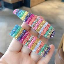 Elegance Rainbow sequins hairpin for women girls BB Hair Clips pin Barrettes Accessories candy color Hairgrip Headdress headwear 2024 - buy cheap