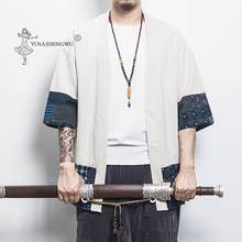 Disfraz japonés de grulla samurái para hombre y mujer, Kimono japonés estilo Harajuku, cárdigan Haori, abrigo Yukata con estampado tradicional chino y asiático 2024 - compra barato