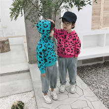 2 3 4 5 6 7 Years Girls Hoodies Korean Cartoon Leopard Long Sleeve Sweatshirts for Boys Kids Clothing Autumn 2019 Child Pullover 2024 - buy cheap