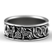 Men's Ring Vintage Northern European Mythology Wolf Finriel Defense Totem Amulet Hip-hop Wolf Ring Man Vintage Jewelry 2024 - buy cheap