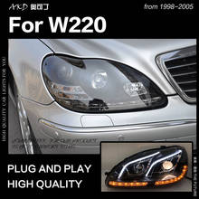 AKD estilo de coche lámpara de cabeza para BENZ W220 faro LED de 1999-2005 S320 S350 LED DRL señal dinámica escondió Bi Xenon Auto Accesorios 2024 - compra barato