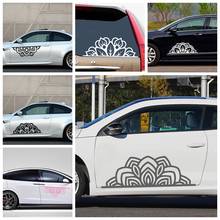Creative Mandala Stickers On The Car Vinyl Cars Flower Decal Custom Window Door Mandala Flower Sticker Mural 2024 - buy cheap