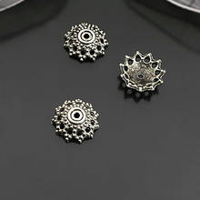 (26929)100 piezas 12MM de cuentas de aleación de Zinc de plata antigua, tapas de cuentas, suministros de fabricación de joyas, accesorios de bricolaje 2024 - compra barato