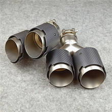 Boquillas de silenciador de carbono Akrapovic, tubos de escape mate de fibra de carbono Y acero inoxidable, entrada de 2 pulgadas, 1 par 2024 - compra barato