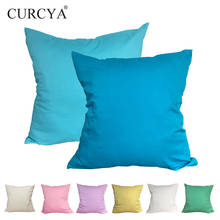 CURCYA Solid Colors Cushion Covers Thin 100% Pure Cotton Bed Pillowcases Christmas Living Room Decorative Throw Pillows Covers 2024 - buy cheap