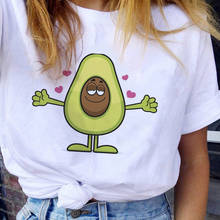 Kawaii Cartoon Avocado Short Sleeve T Shirt Women Casual Avocado Graphic Grapefruit Female Tee Summer Banana Pineapple Print Top 2024 - buy cheap