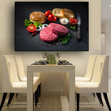 Meat and Vegetable Kitchen Canvas Painting Cuadros Scandinavian Posters and Prints Wall Art Food Picture Living Room Home Decor 2024 - buy cheap