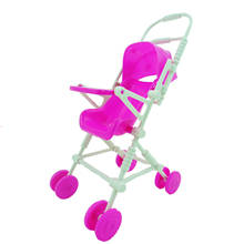 Розовая детская коляска Келли в сборе, детская мебель, игрушки, кукольные аксессуары для куклы Барби, игровой домик, игрушка для кукольного домика 2024 - купить недорого