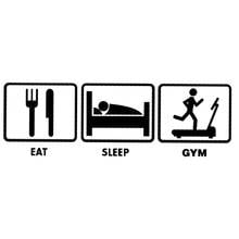 16*5.2cm EAT SLEEP GYM Sticker Decal Surfboard  Funny Car Window Bumper Novelty JDM Drift Vinyl Decal Sticker 2024 - buy cheap