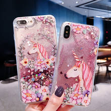 Чехол для телефона из ТПУ с изображением цветов фламинго, единорога, жидкости, зыбучего песка для Huawei Y5 Y7 Y6 Prime 2018 Y5 Y6 Y7 2019 Y9 Prime 2019 2024 - купить недорого