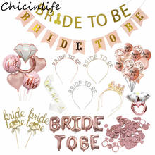 Chicinlife-banda de globos de aluminio para novia, pancarta de despedida de soltera, fiesta de boda, Tiara de novia, corona, accesorios para diadema 2024 - compra barato