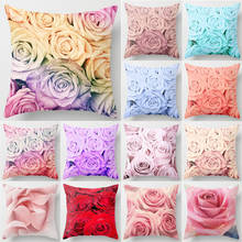 1Pcs Rose Flowers Cushion Cover 45*45cm Nordic Style Home Decoration Throw Pillow For Sofa Bed Car Pillow Case 40827 2024 - buy cheap