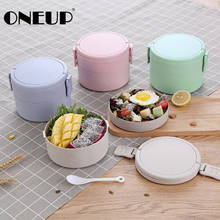 ONEUP Portable Straw Health  Material 2-layer Bento Box, Multi-style Bento Box With Cutlery Can Microwave Heat Food Containers 2024 - buy cheap