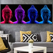 Modern Abstract Buddhism Cavans Painting Colorful Buddha Posters and Prints Wall Art Picture for Living Room Home Decor Cuadros 2024 - buy cheap