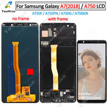 for Samsung Galaxy A7 2018 LCD Display Touch Screen Digitizer A750 A750F with frame Assembly for Samsung a750 LCD 2024 - buy cheap