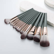 Kosmetyki 14pcs Natural Hair Makeup Brushes Set Bag Professional Powder Foundation Eyeshadow Eyebrow Blush Beauty Cosmetic Tools 2024 - buy cheap