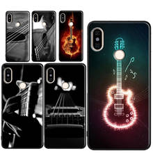 Fire Guitar Music Case For Redmi Note 11 10 9 Pro Note 10S 9S 8T 7 Note 8 Pro Cover For Redmi 10 9 9C 9T 9A 2024 - buy cheap