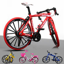 Novo modelo de bicicleta de liga 1:10 simulação ornamentos de bicicleta die-casting metal dedo mountain bike brinquedo de corrida presente para crianças 2024 - compre barato