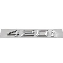 Adesivo em prata para bmw 4 series 420i, adesivo cromado e brilhante com letras números abs, emblema de porta-malas 2024 - compre barato