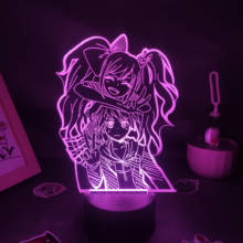 Danganronpa 3D Led Anime Figure Junko Enoshima Night Light Fun Gifts For Friends RGB Game Lava Lamp Bedroom Bedside Table Decor 2024 - buy cheap