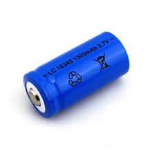 Pilhas recarregáveis li-ion de 2/4 peças, com 16340 baterias, 3.7v, 1300mah, para lanternas de led 2024 - compre barato